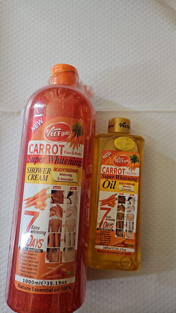 Veet Gold Carrot Duo — Gel Douche & Huile