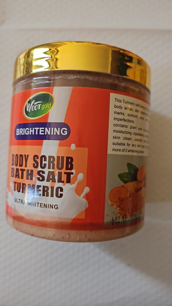 Woot Gold Body Scrub Bath Salt Turmeric