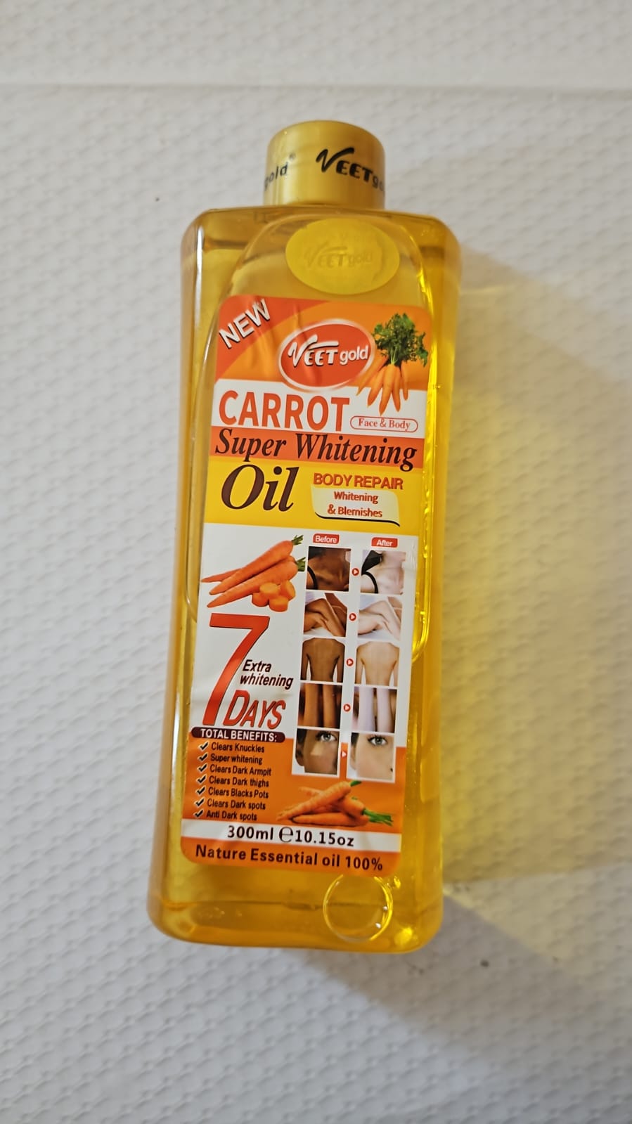 Veet Gold Carrot Super Whitening Oil